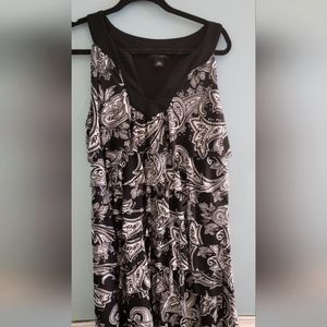 White House Black Market sleeveless ruffle tiered mini dress